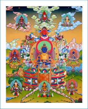 Eightfold Bon Medicine Buddha Deity Card